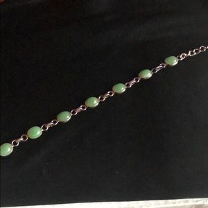 Silver and Jadeite Bracelet